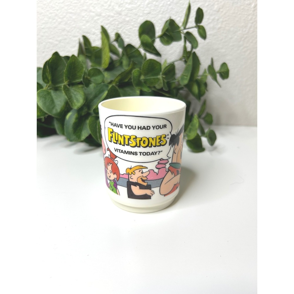 Vintage 1988 Flintstones Vitamin Mug Cup